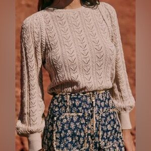 NWOT - Sezane Maxen Jumper Cream - Size XS